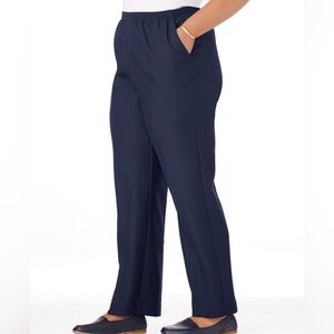 Alfred Dunner Classic Knit Pull-on Pants - Navy - Size 14P